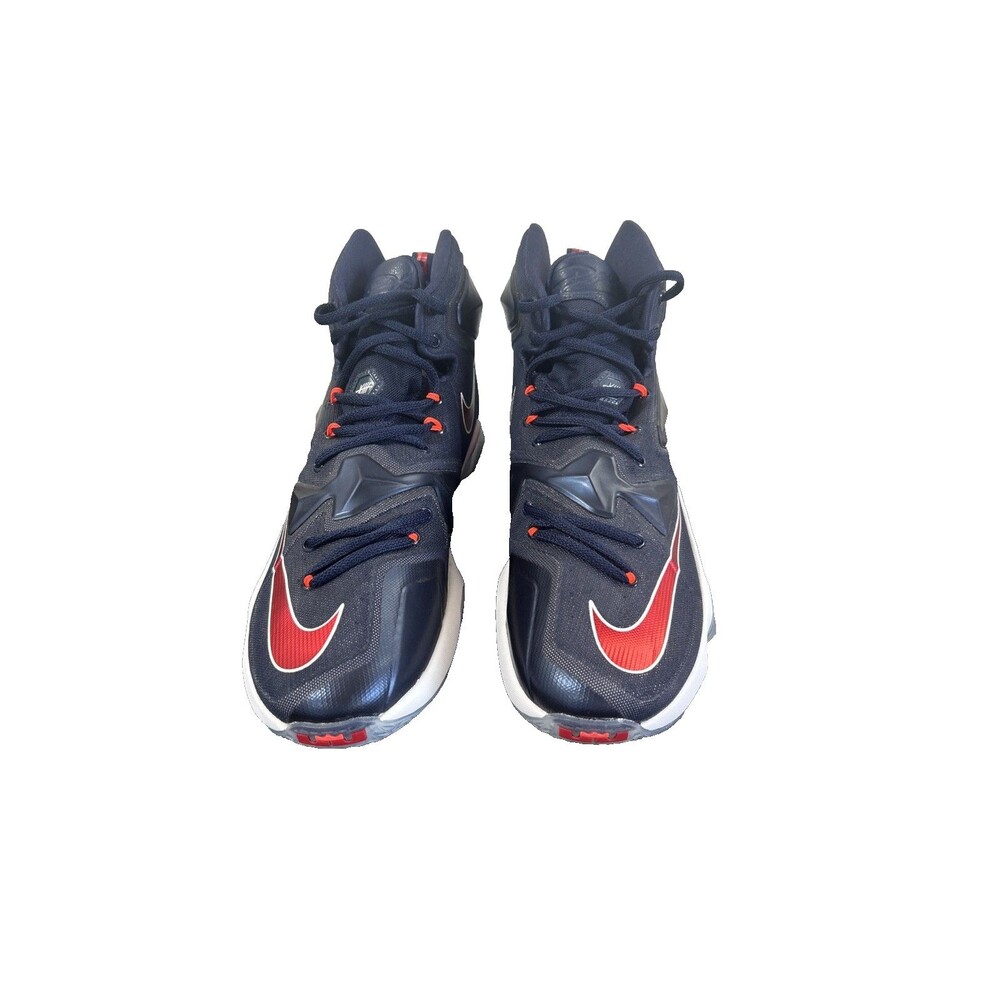 Nike LeBron Men's 13 XIII USA Midnight Navy Varsity Red 807219-461 Size 10.5 NEW - Picture 9 of 10